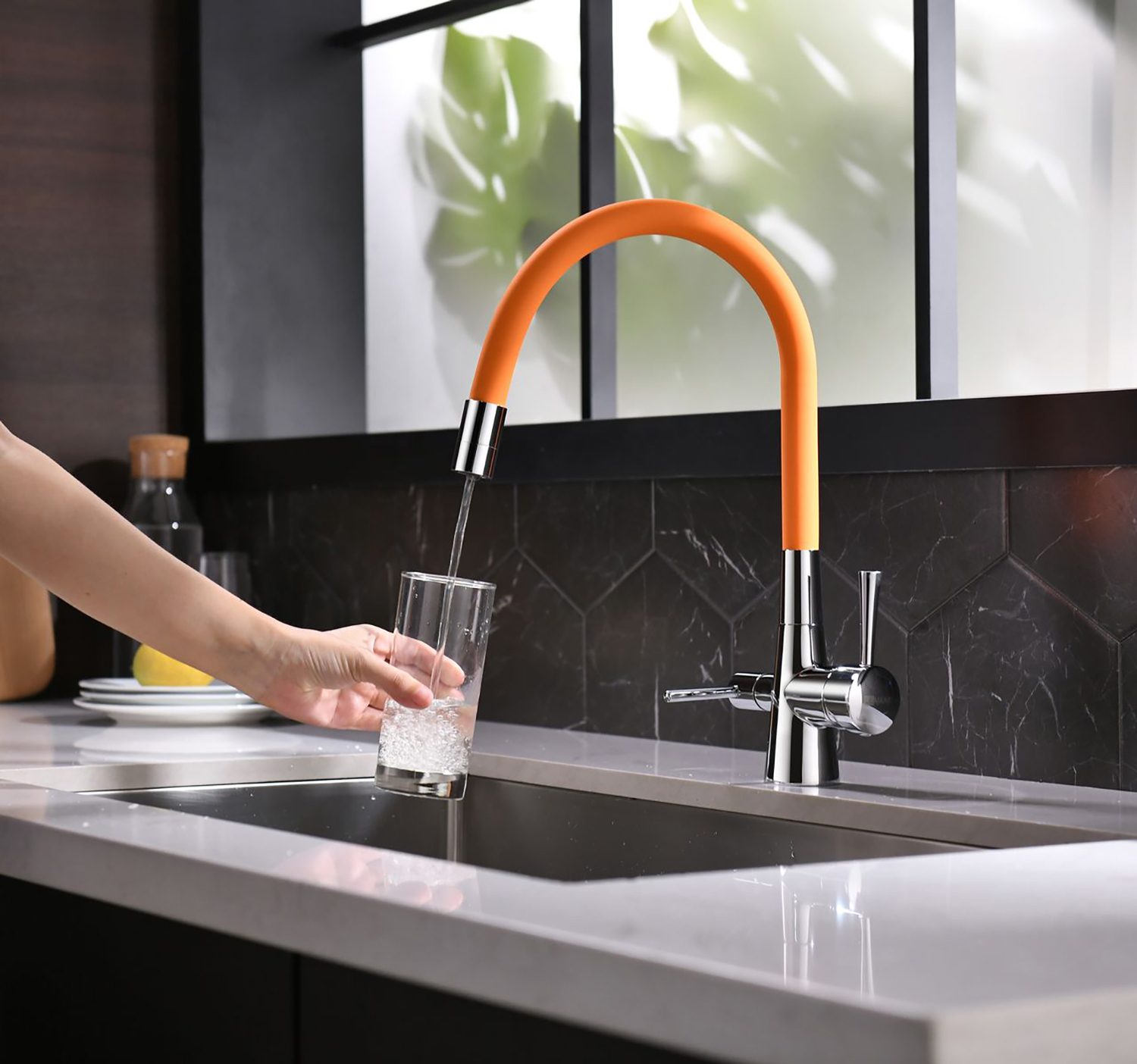 Смеситель Lemark Comfort LM3075C-Orange для кухни с подключением к фильтру с питьевой водой