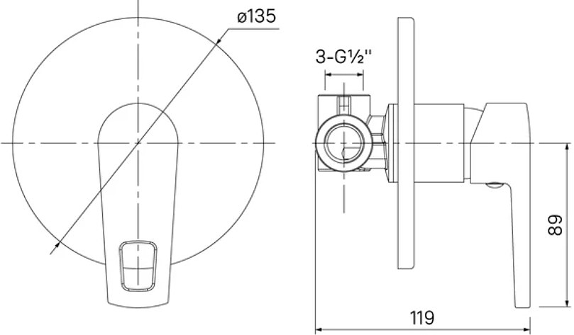 Смеситель для душа Iddis Runo RUNSB00i66