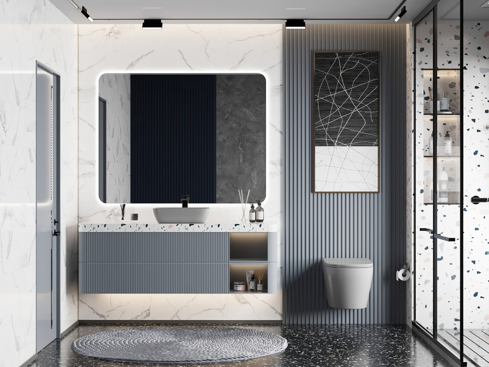 Унитаз Abber Bequem AC1102MG подвесной серый матовый, безободковый