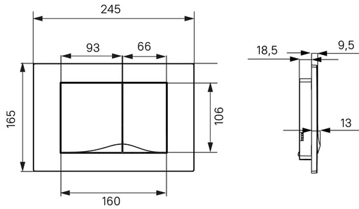 Кнопка смыва Iddis Unifix UNI05MWi77
