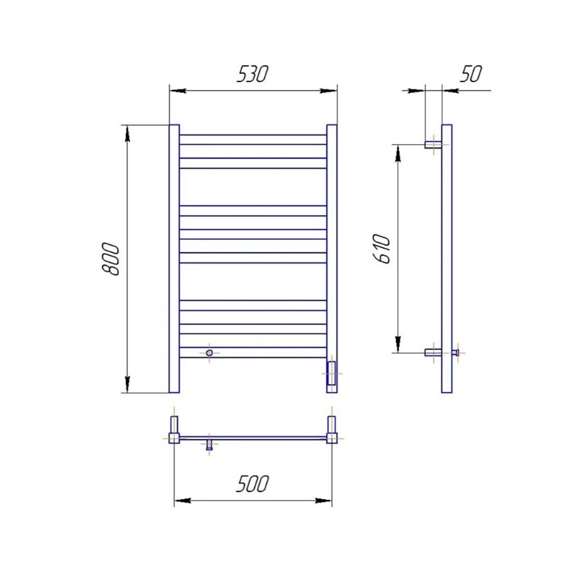Полотенцесушитель электрический Lemark Тропик LM70185BL 800x530