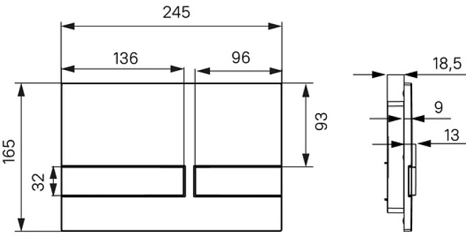 Кнопка смыва Iddis Unifix UNI06CHi77