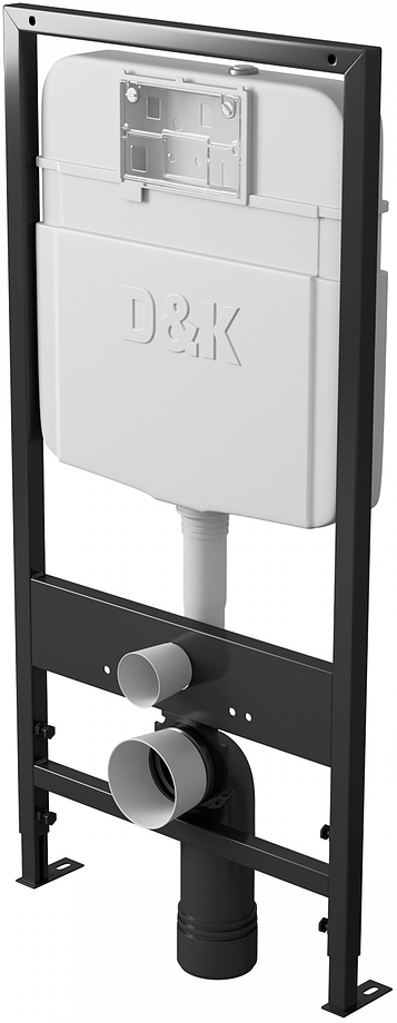 Унитаз подвесной с инсталляцией, сиденьем и клавишей смыва D&K Quadro DS1511602