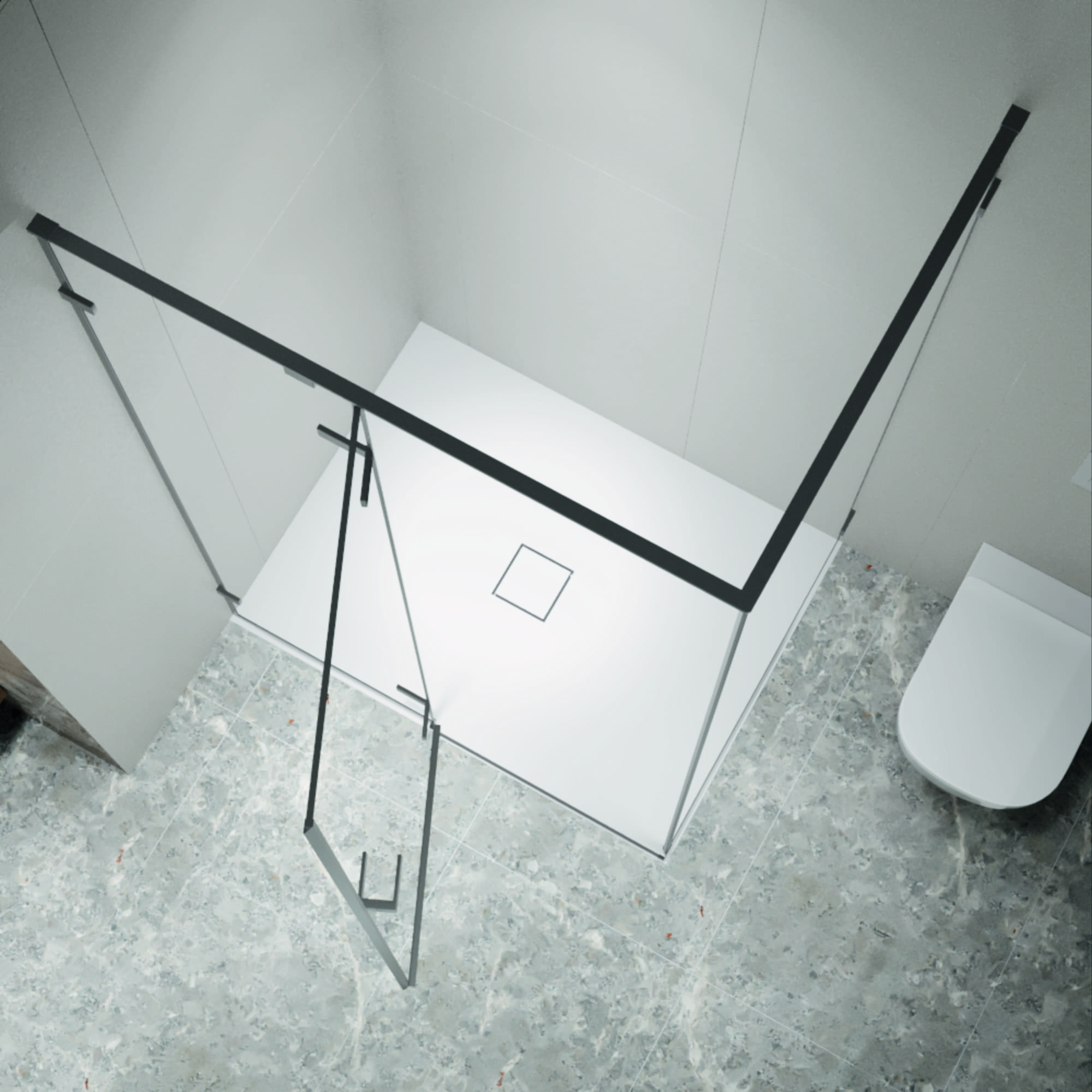 Душевой уголок RGW SV-040Gr 90х100 с распашной дверью матовое