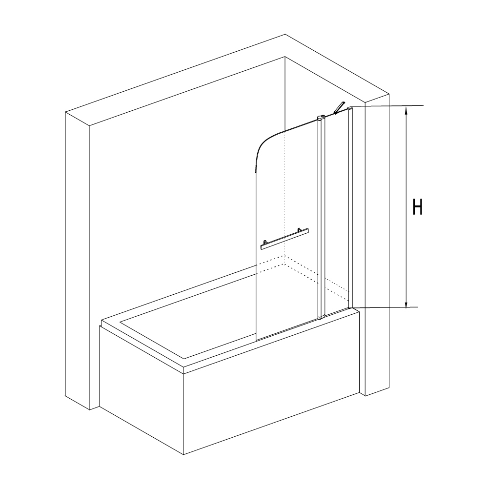 Шторка на ванну RGW SC-12 100х150