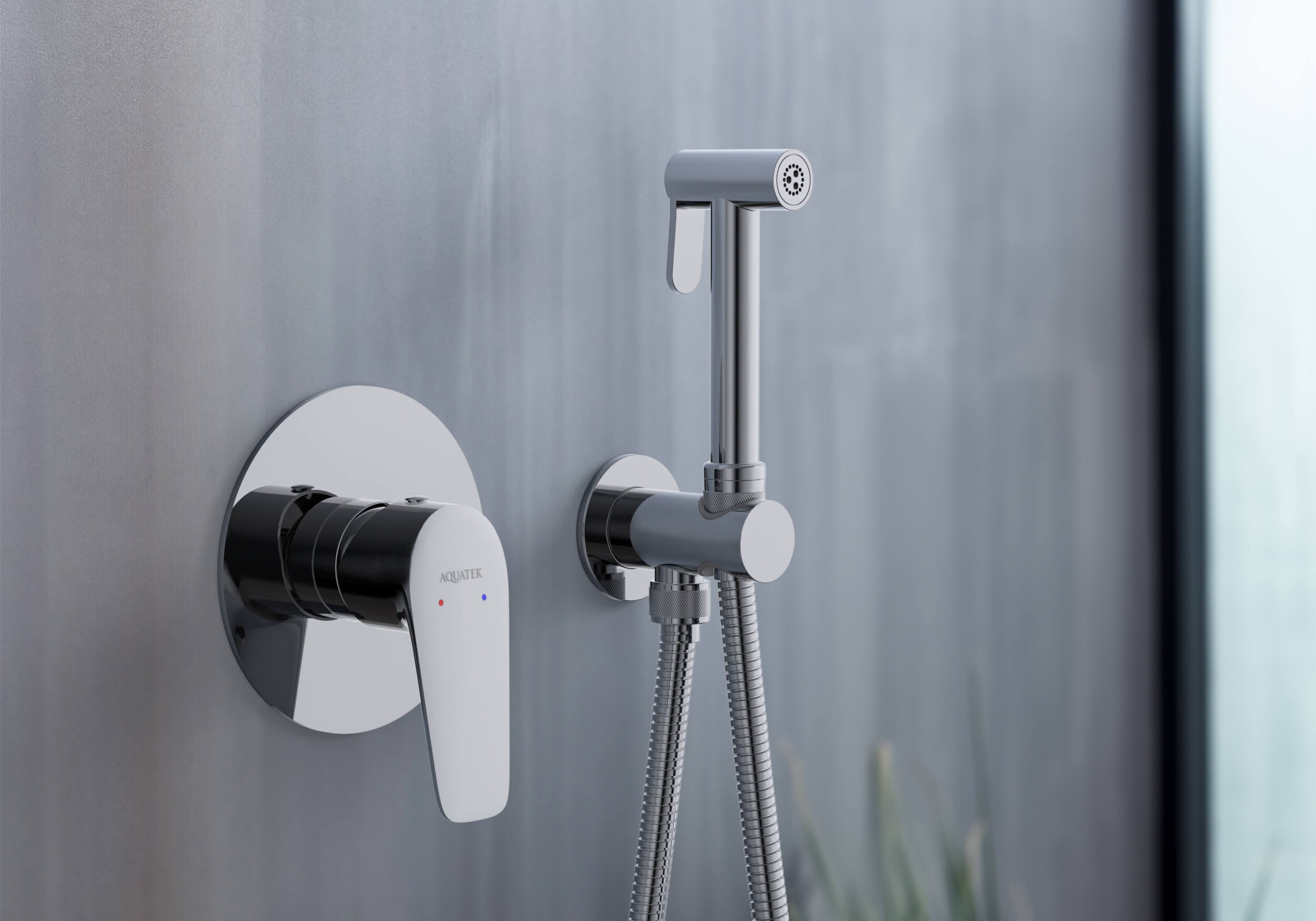 Гигиенический душ со смесителем Aquatek Бетта AQ1119CR