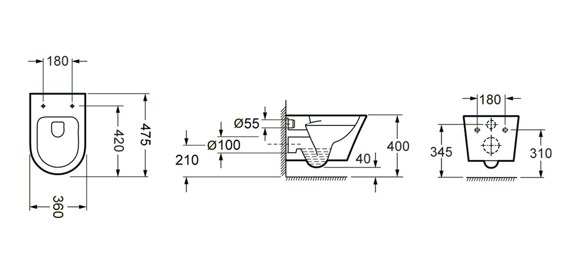 Подвесной унитаз Lavinia Boho Biore Compacto Rimless 330402CR