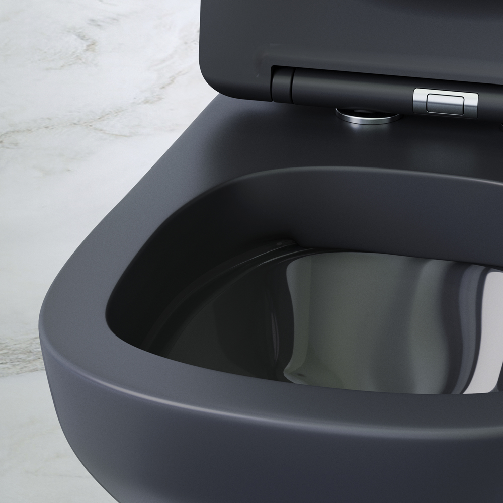 Унитаз подвесной AM.PM X-Joy FlashClean с сиденьем микролифт, черный