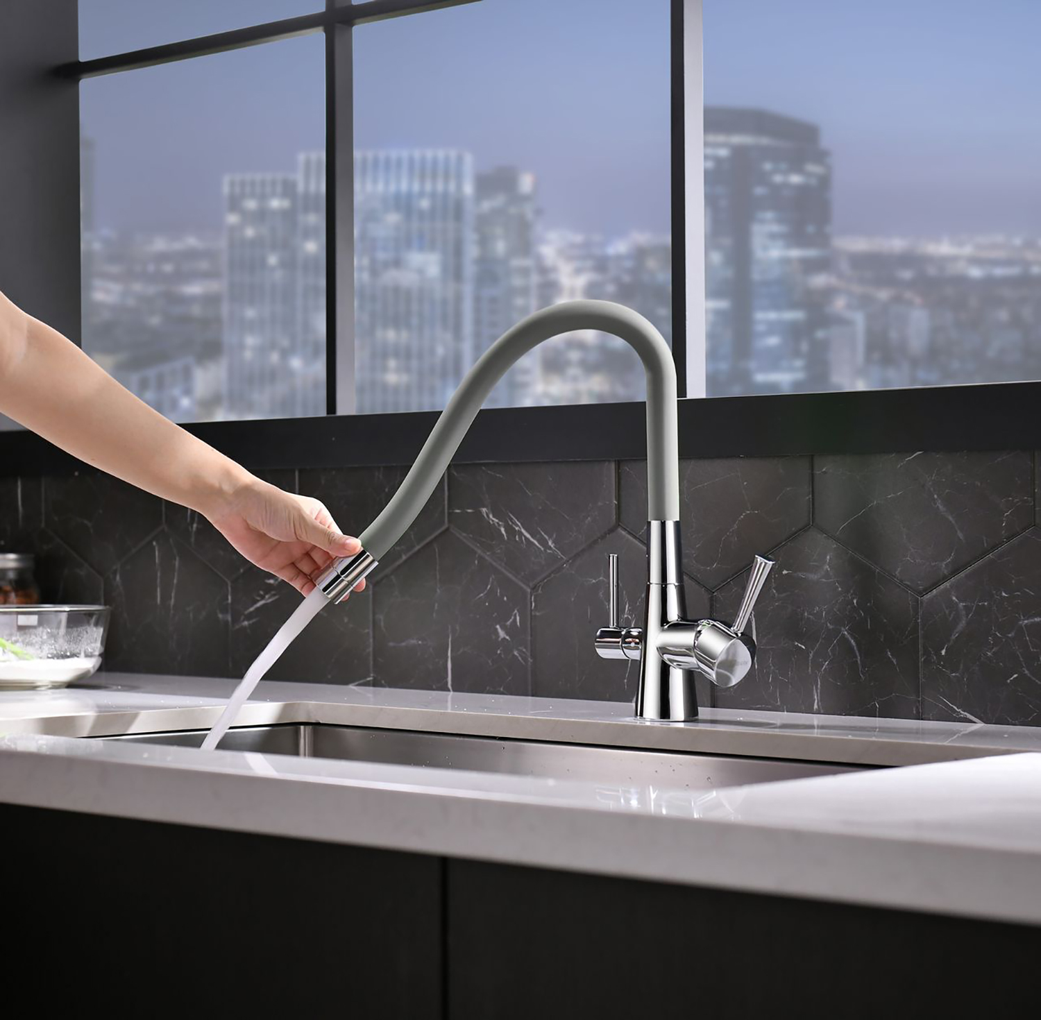 Смеситель Lemark Comfort LM3075C-Gray для кухни с подключением к фильтру с питьевой водой