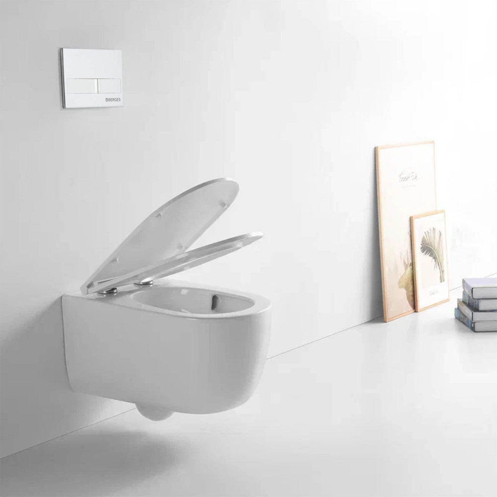 Унитаз подвесной Berges Tornas Rimless 082137 безободковый, белый