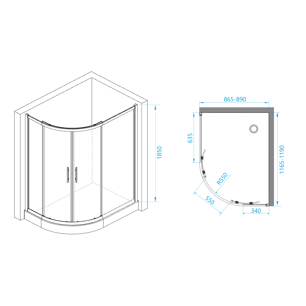 Душевой уголок RGW PA-61 90х120