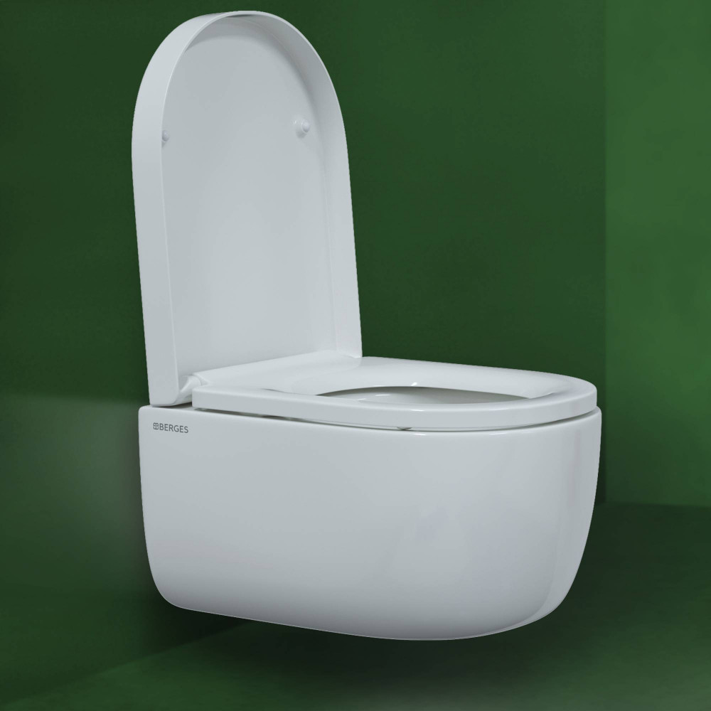 Унитаз подвесной Berges EGO Rimless 082122 безободковый, белый