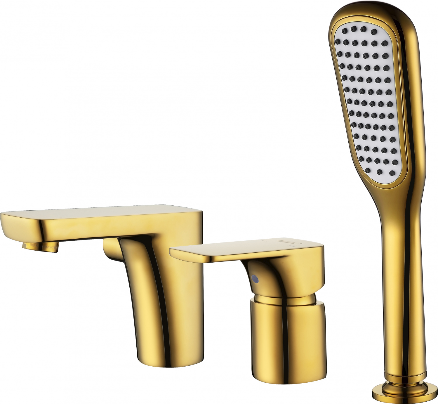 Смеситель на борт ванны D&K Berlin Tourto DA1434903 на 3 отверстия, золото