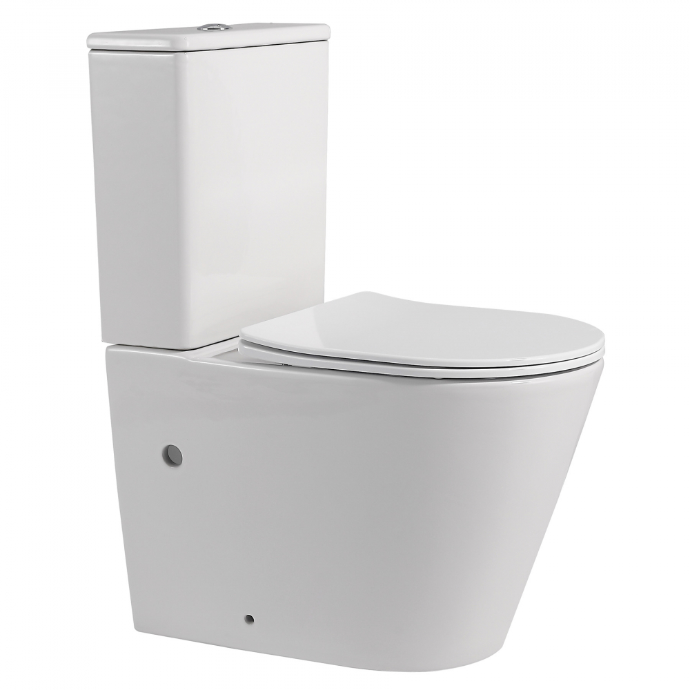 Унитаз Abber Bequem AC1112 компакт белый, безободковый