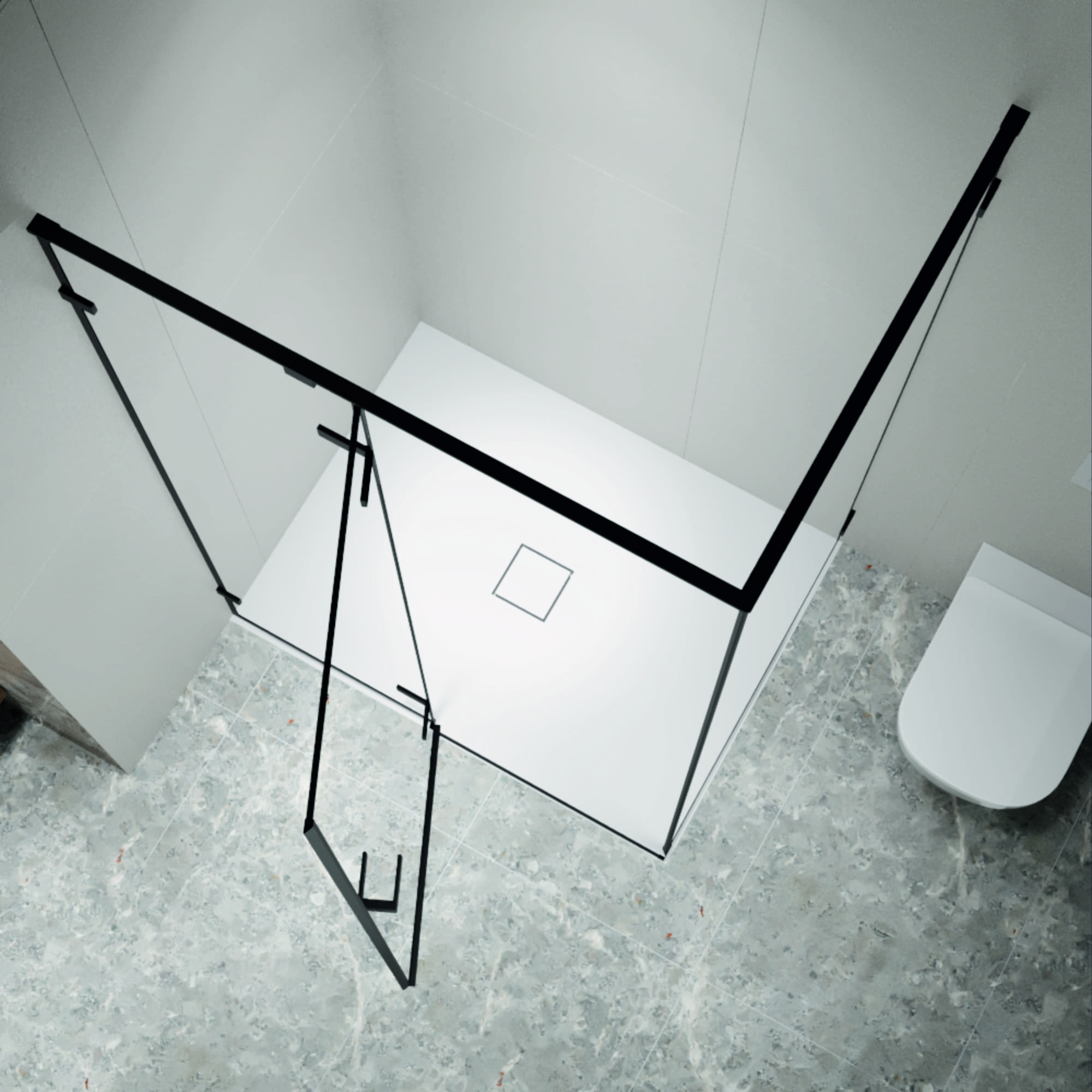 Душевой уголок RGW SV-040B 80х100 с распашной дверью матовое