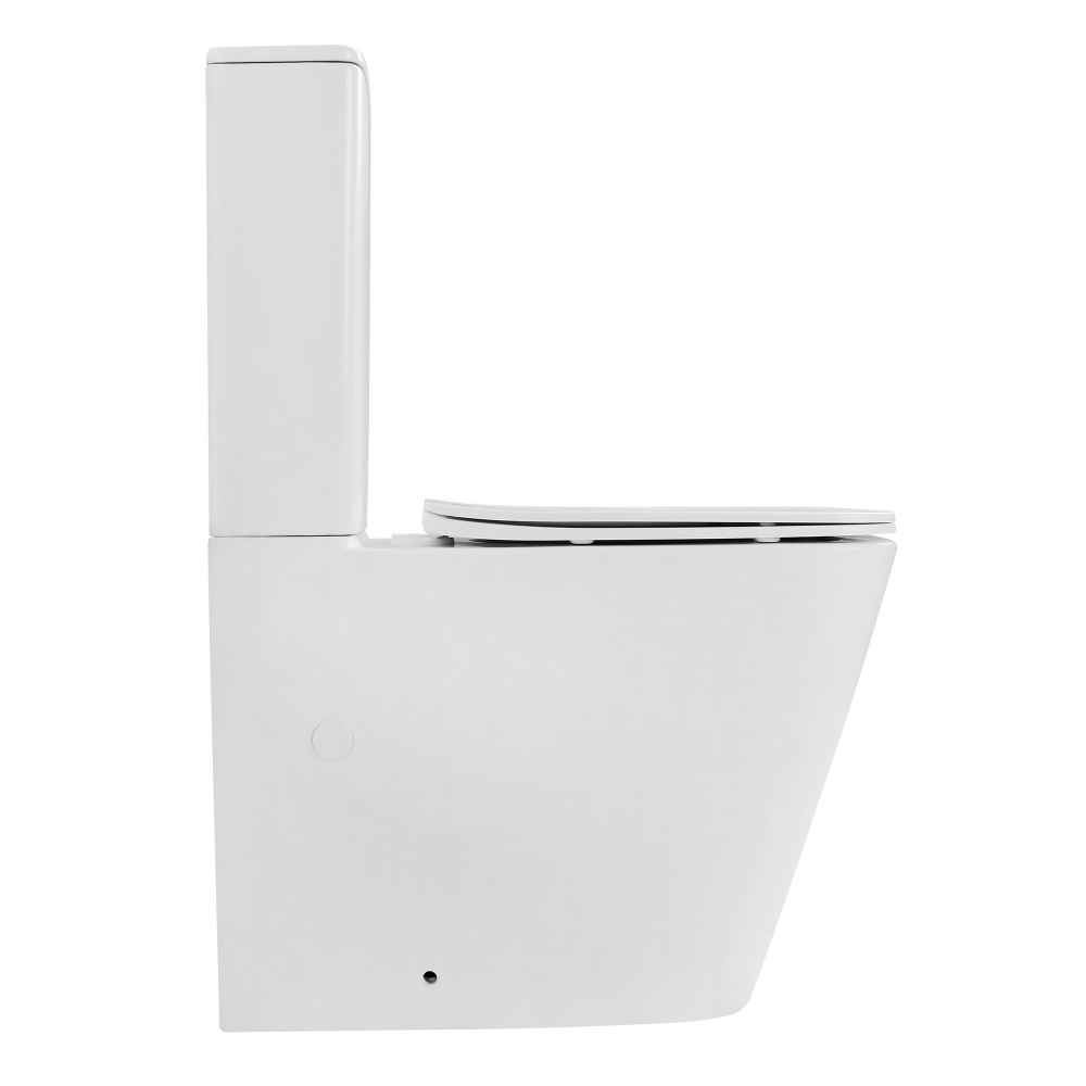 Унитаз Abber Rechteck AC1210TMW компакт белый матовый, безободковый, смыв торнадо