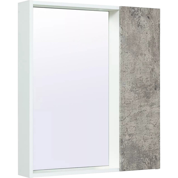 Зеркальный шкаф Runo Манхэттен 65х75 серый бетон