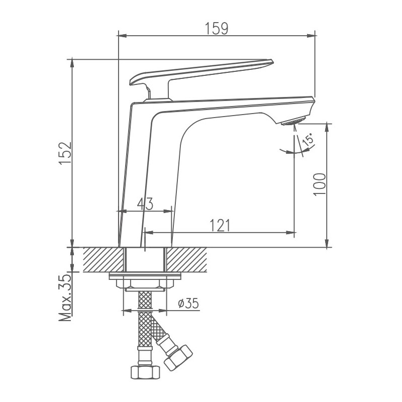 Смеситель для раковины Haiba HB10548-8, белый/хром