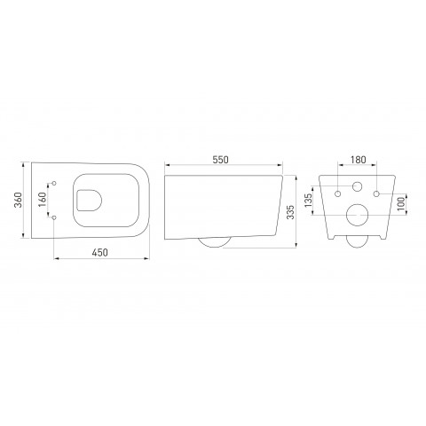 Унитаз подвесной Berges Floe Rimless 082121 безободковый, белый
