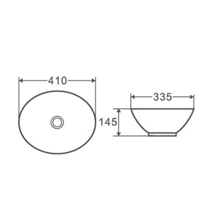 Раковина накладная D&K Matrix DT1390708, белый матовый
