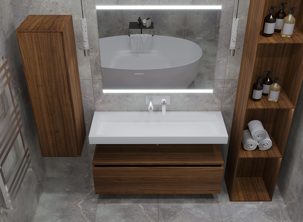 Столешница моноблок Armadi Art FLAT 100см 859-100